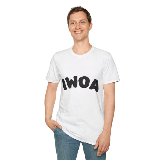 IWOA Unisex Softstyle T-Shirt - Playful Graphic Tee for Everyday Wear, Perfect for Gifts, Casual Outings, and Celebrations